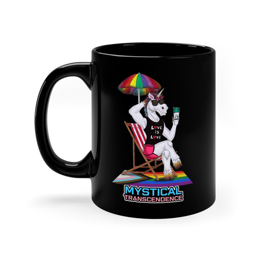 Love is Love Pride Ceramic Black Mug